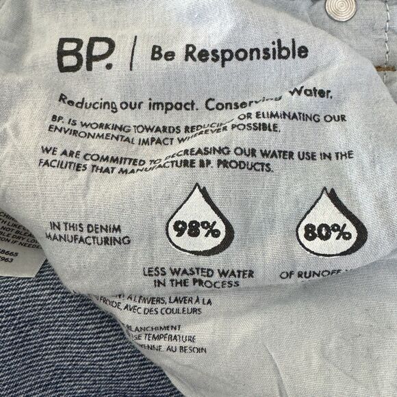 B.P. SZ 29 Mom Jeans Embroidered Zip-Fly High-Rise Medium Wash Rigid Denim Blue - Picture 8 of 10